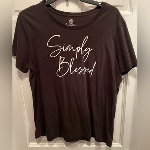 Positive Tees black ladies t shirt in XL